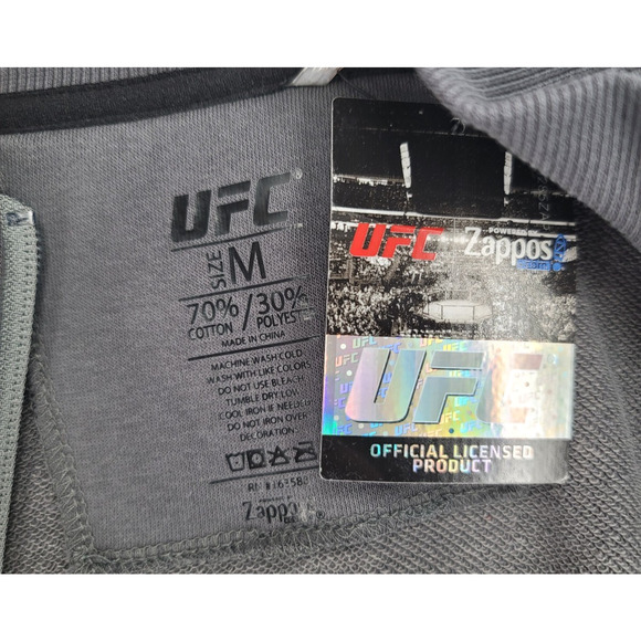 UFC Ultimate Fighting Track Jacket Mens‎ Medium Gray Zip-Up Training Athleisure - Picture 6 of 6